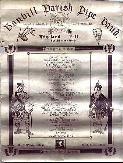 Highland Ball program dated 1949